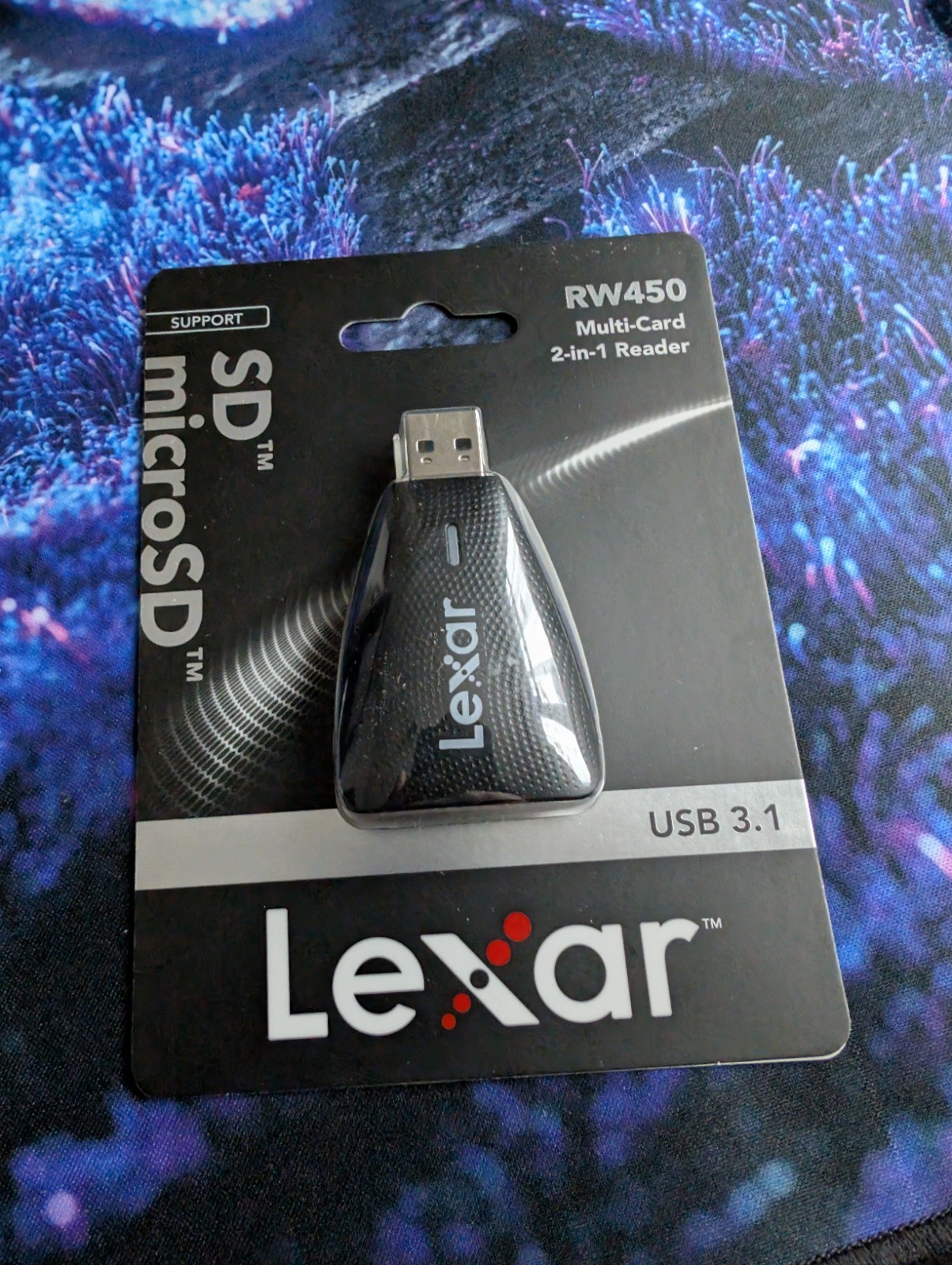Lexar Usb 3.1 RW450 high speed SDXC and micro SD card reader, Read description