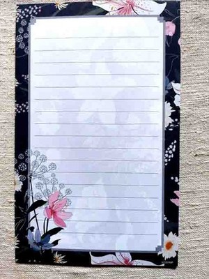 Briefpapier Blüten Block iniert 13x20,5 cm 13 Blatt
