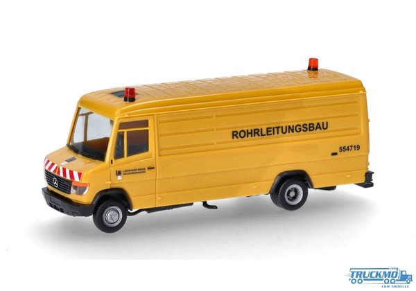Herpa Leonhard Weiss / Rohrleitungsbau Mercedes Benz T2 Vario Kasten 958615-image