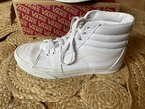 Men’s Vans Trainers - White - Size 7 - SK8-HI Canvas - Picture 4 of 14