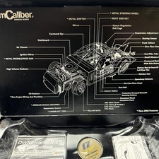 2002 Matt Kenseth #17 Dewalt Yellow Flames Dark Chrome Signed 1:24 Team Caliber