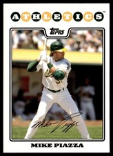 2008 Topps Mike Piazza Oakland Athletics #72