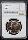 1964 NGC PR67 90% SILVER KENNEDY HALF DOLLAR ~ FABULOUS