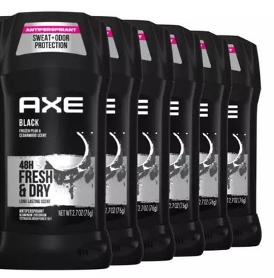 6 Pack Axe Black Deodorant Formula Stick 2.7 oz