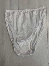 Shadowline Panties Vintage Full Brief Seamless Smooth Nylon Size 7 White
