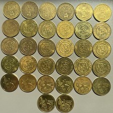 32 Different Chuck E. Cheese Tokens - All US Years from 1990 to 2024
