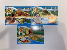 Ty Beanie Babies Official Club Stickers 1999 Sticker Card Lot Duck Otter Turtle