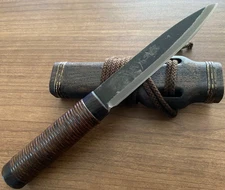 Unused Echizen Takeji Makiri Japanese Knife Rattan Wrapped Handle Rare