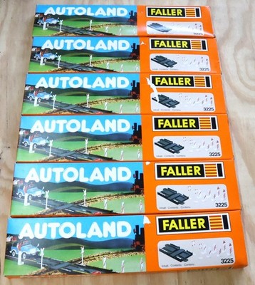 Lot of 6 Faller Autoland / E-Train Train Track Crossings & Signs 3225