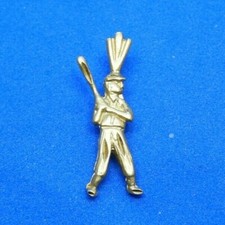 14K Yellow Gold Baseball Player Charm or Pendant