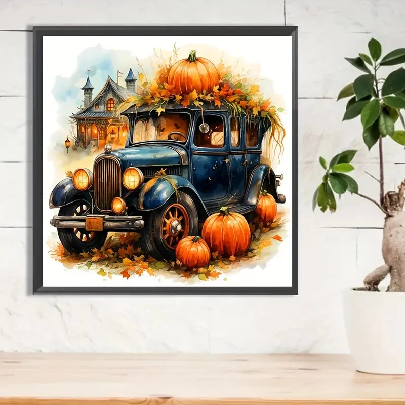 Diamond Art Painting Kit Vintage Trucks Barns Farms Fishing American Way - Image 2 of 4