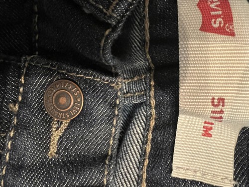 Levis 511 Youth Size 8 Slim Stretch Dark Wash Blue Denim Adjustable Waist - Picture 8 of 8