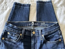 7 For All Mankind Gwenevere Ankle Women’s Jeans fringed him. Size 26
