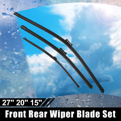 3 Pcs 27'' 20'' 15'' Auto Windshield Wiper Blade Kit for Audi Q7 2017-2022 Top-Lock