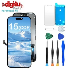 Screen Replacement For iPhone 15 LCD COF FHD Display Touch Digitizer Repair Kit