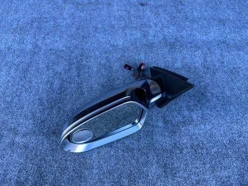 LH DOOR MIRROR W/POWER FOLD/BLIND SPOT/CAMERA ALUMINUM FINISH 12-18 AUDI A6 S6