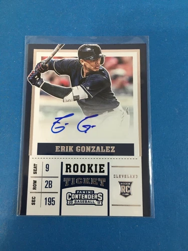 F144,589  2017 Panini Contenders Rookie Ticket #22 Erik Gonzalez INDIANS AUTO