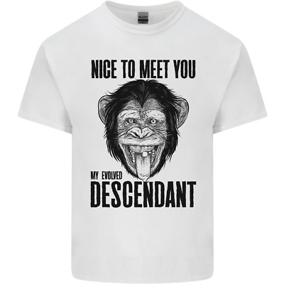 Lustiges T-Shirt Schimpanse Evolved Nachkomme Affe Kinder Jungen Mädchen