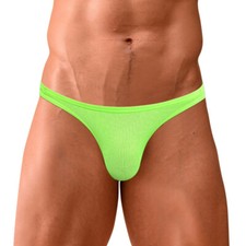 Mens Bulge Pouch Micro Thong Underwear Bikini Briefs Panties T-back G-String