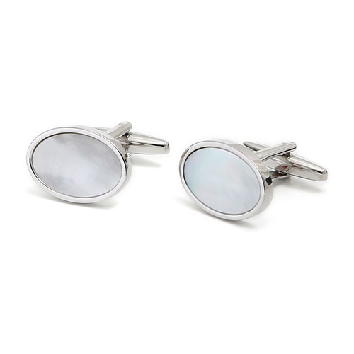 Mode Oval Herren Manschettenknöpfe Perlmutt Manschettenknopf für Männer Hochzeit Party Geschenk - Bild 5 von 5