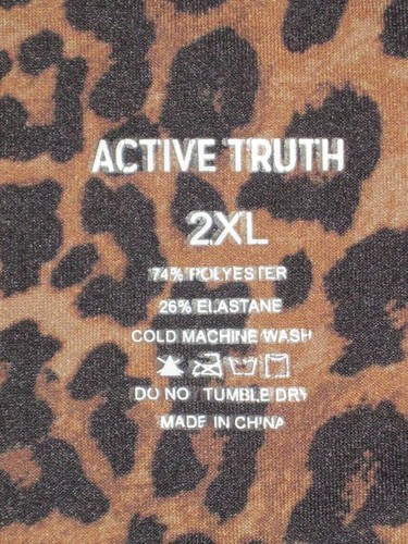 Active Truth High Rise Leopard Print Fitness Leggings W/Pockets Sz 2XL-Tall New - Picture 3 of 5