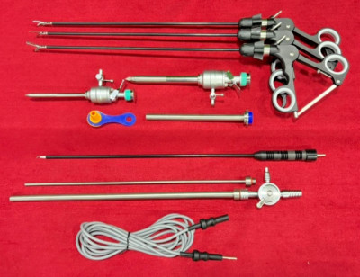 10pc-Laparoscopic Surgery Set 5mmx330mm Reusable Endoscopy Surgical Instruments