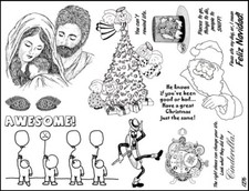 Unmounted Rubber Stamp Plate, Unmounted/Uncut Pink Rubber Stamps