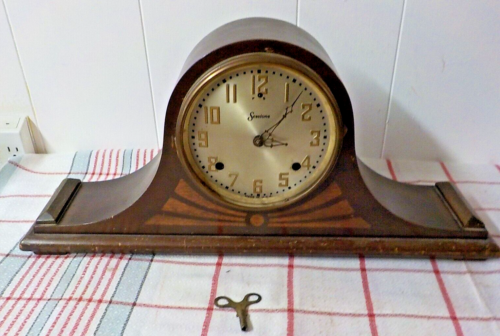 Vintage Sessions Mid Century Mahagoni Manteluhr Duo Opera