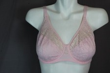 Chantelle 13F1 Underwire Unlined Mesh Pink Full Coverage Bra size 36D