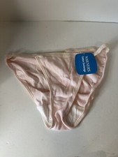 Warners Cotton Exchange string bikini panties soft pink NWT L new