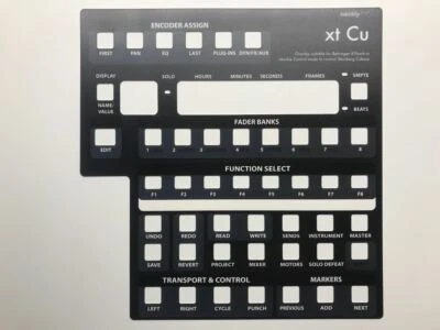 Superposición "xt Cu" para Behringer X-Touch para el control de Steinberg Cubase