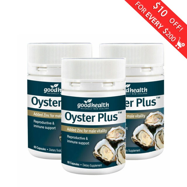 3 Packs Good Health Oyster Plus Added Zinc for male vitality 180