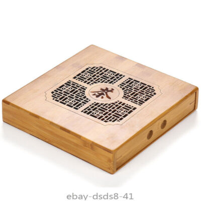 Creative Bamboo Storage Box for Pu'er Tea Cake Cabinet with Drawers for Tea Tool