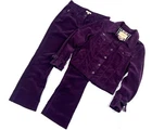 Auth Women's Burberry Purple Formal Suit 2-piece Set Pants Jacket - UK8 US6 IT40
