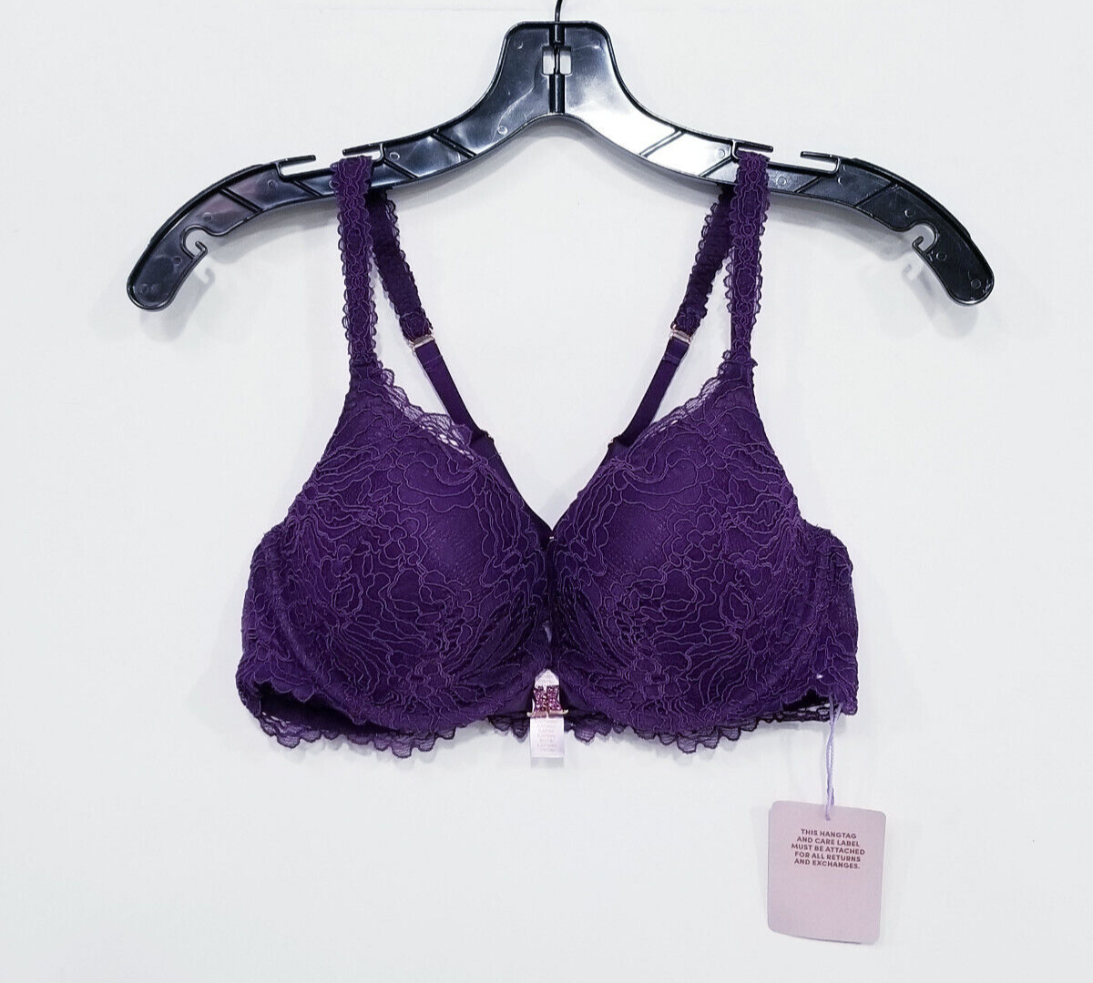 Savage x fenty Romantic Corded Lace Front-Closure Push-Up Bra sz