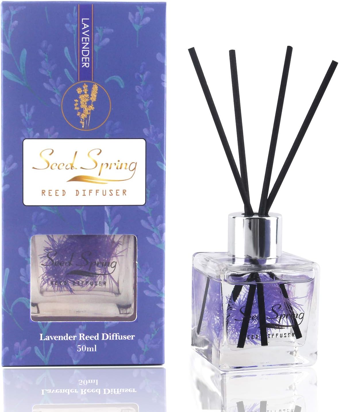 Reed Diffuser Set with Sticks Lavender Aromatherapy Oil Scent Diffuser for Home-image