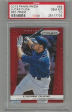 2013 Panini Prizm Lucas Duda Red Prizm PSA 10