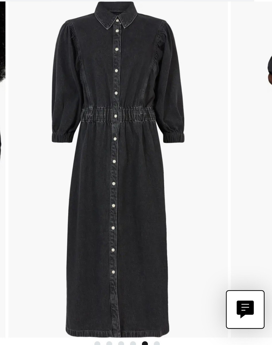 allsaints osa denim midi dress Allsaints Osa Puff Sleeve Denim Midi Shirtdress. Worn once size 0
