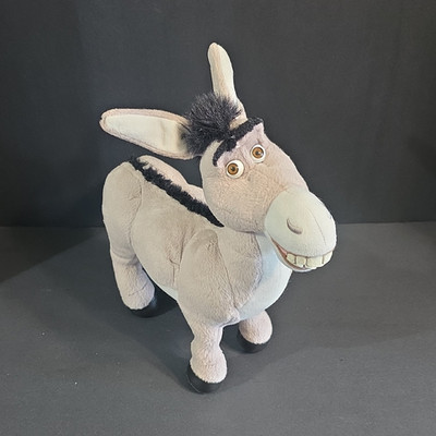 McFarlane Toys Shrek Donkey 12 in Plush Gray/Black/White Washable 2003 23032