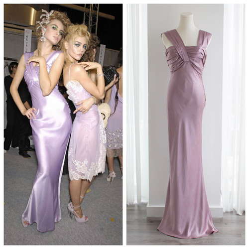 Christian Dior by John Galliano Spring 2008 Lilac Draped Silk Gown