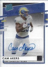 2020 Donruss Clearly Rated Rookie Autographs #25 Cam Akers Auto - FB