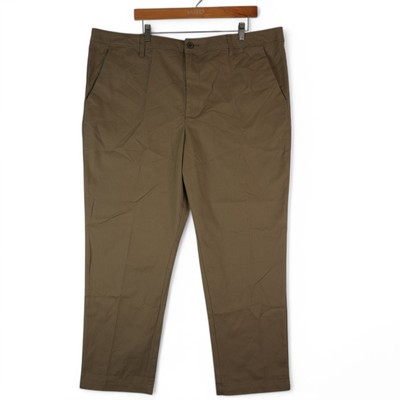 Magellan Outdoors Chino Pants Mens 42X30 Brown Flat Front Heritage New