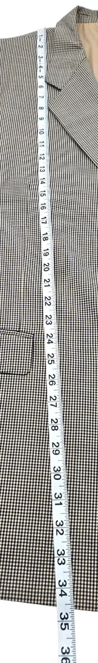 San Remo Para Hombres 48L - Beige Cuadros 100% Lana Virgen Blazer Traje Chaqueta Abrigo Deportivo Foto 4 de 4