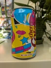 Cherry Coke Soda Can Holland Vintage 90s Yellow Blue Pink Unique Colors