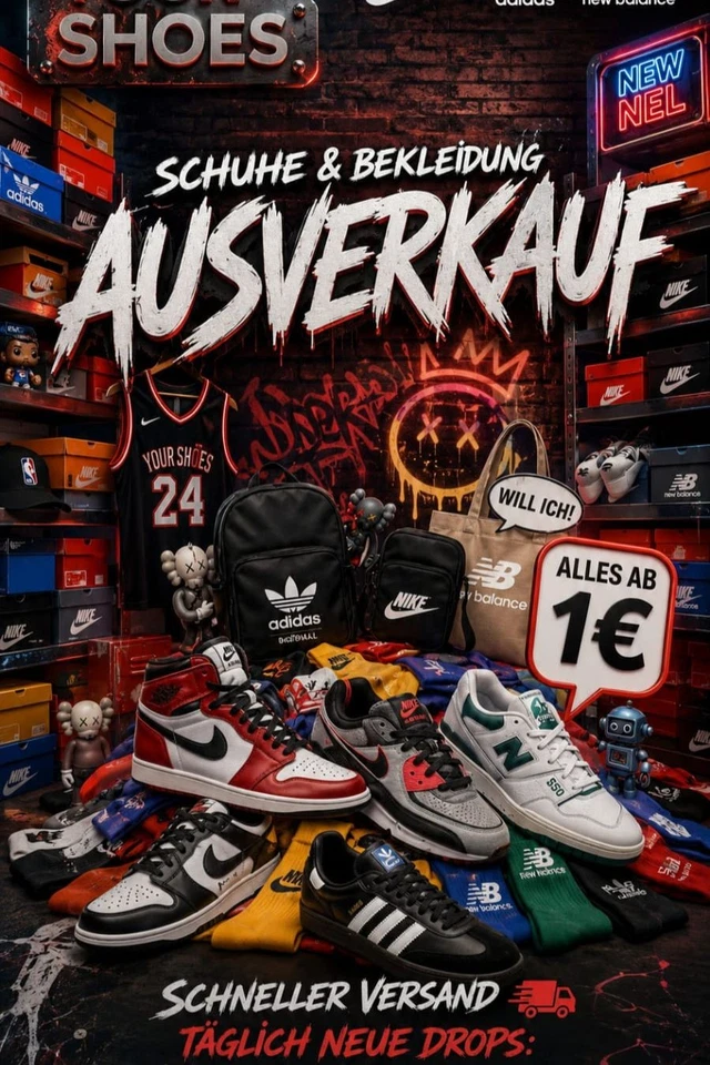 Adidas Nike Jordan Sneaker and Streetwear ab 1,00€ Neuware