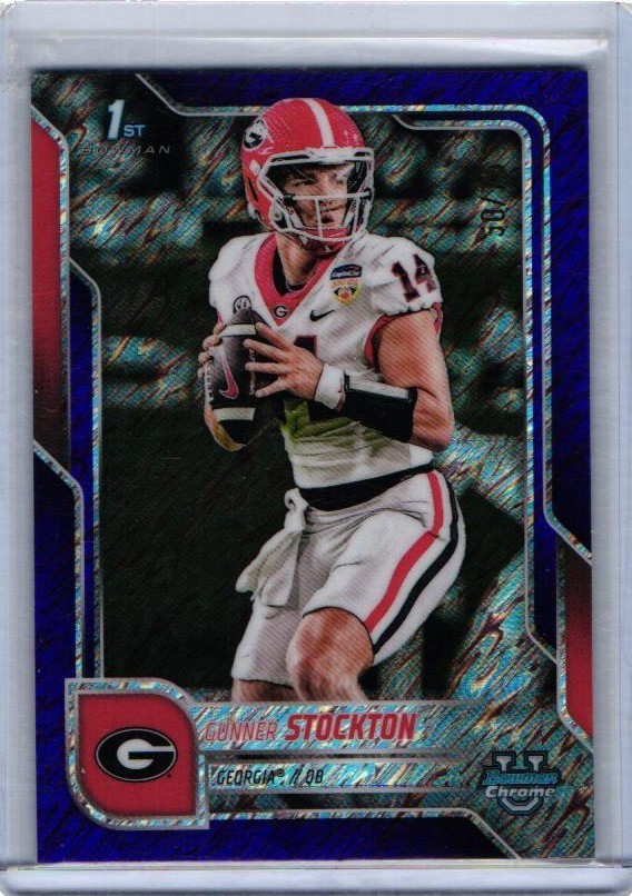 2025 Bowman U Chrome Gunner Stockton 1st Purple Shimmer Refractor /75 Bulldogs