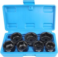 7 Pcs Low Profile Oil Filter Socket Set 6 Point Canister Oil Filter Cap Wrench R