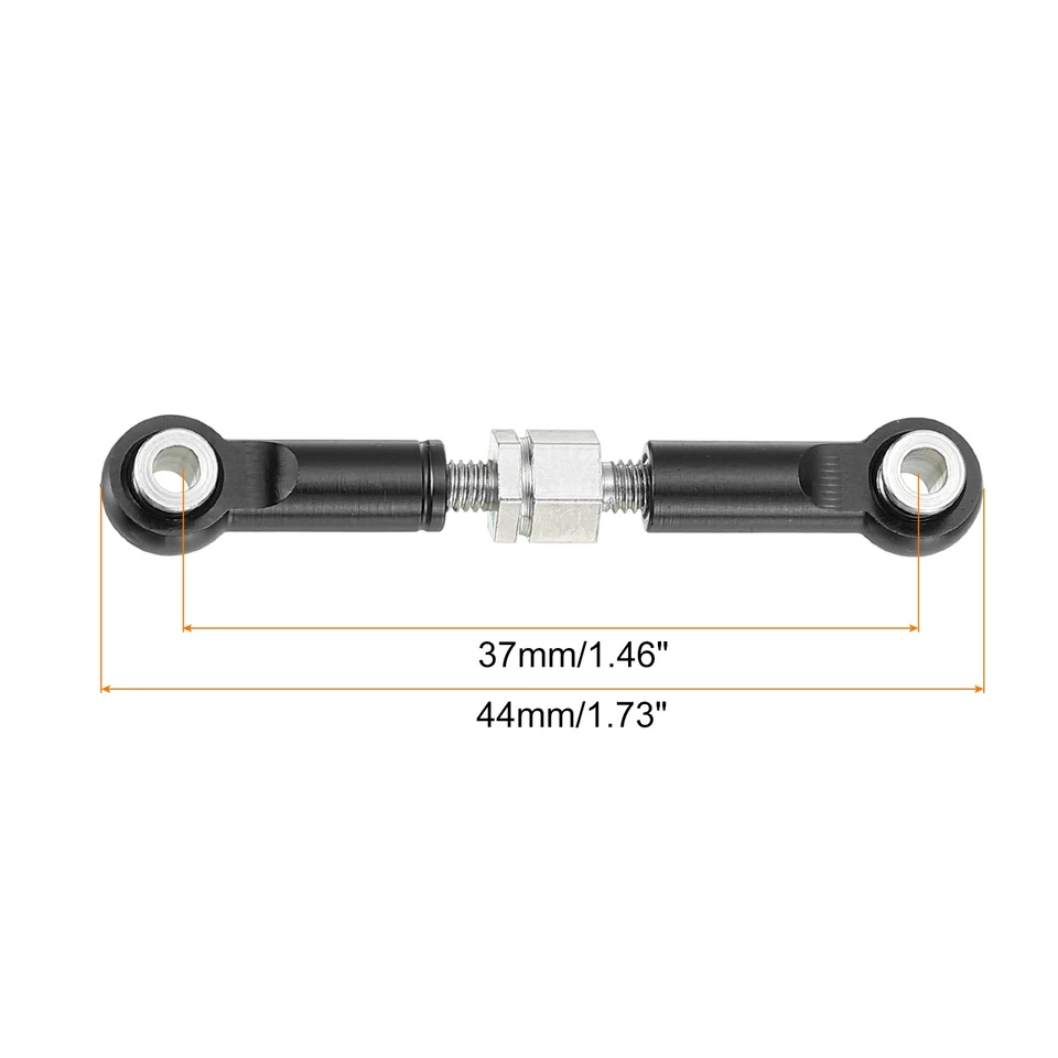 6 Stück Lenk-Servo-Stange RC Aluminium-Verbindungen für RC Auto(Schwarz, 37mm) - Bild 2 von 4