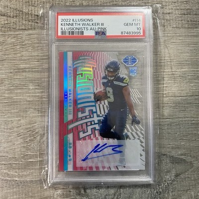 Kenneth Walker III 2022 Illusions Auto Pink RC 19/50 I-14 PSA 10 POP 2🔥