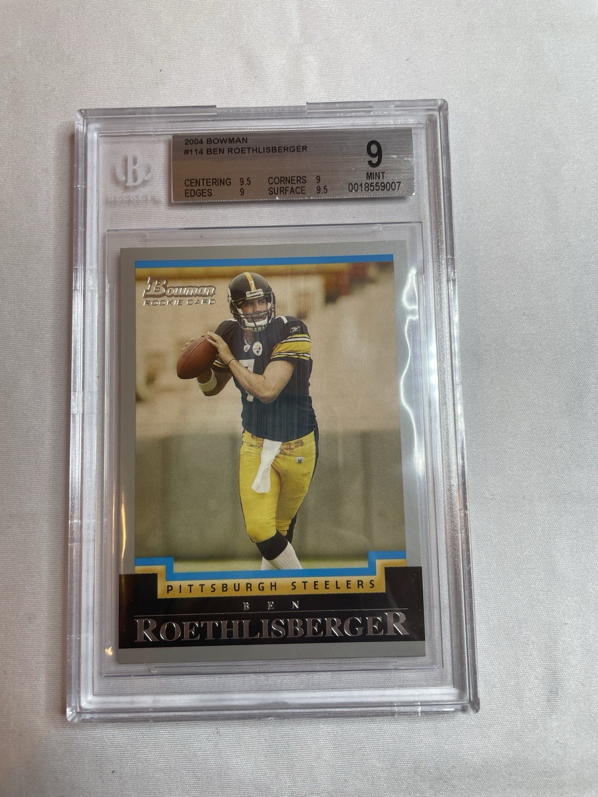 2004 Bowman  Ben Roethlisberger #114 RC BGS 9 NEW